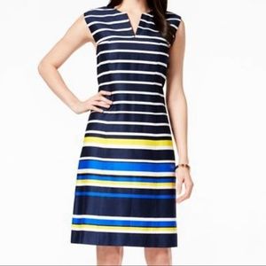 Tommy Hilfiger Striped Cap-Sleeve Dress